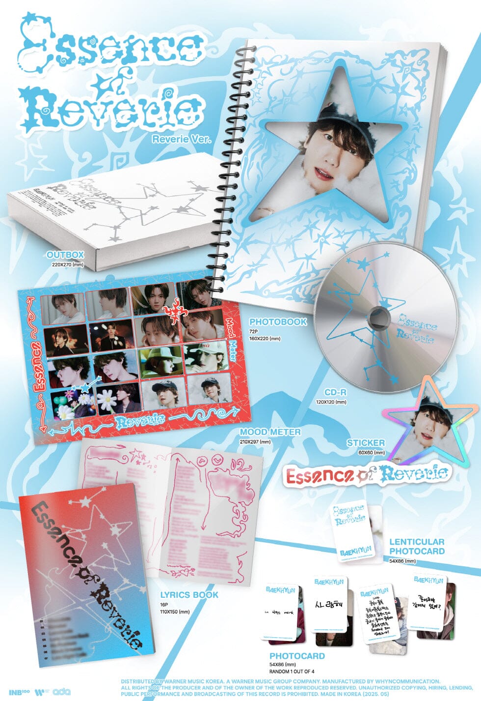 BAEKHYUN (EXO) - ESSENCE OF REVERIE (PHOTOBOOK VER.) + Withmuu Gift Nolae