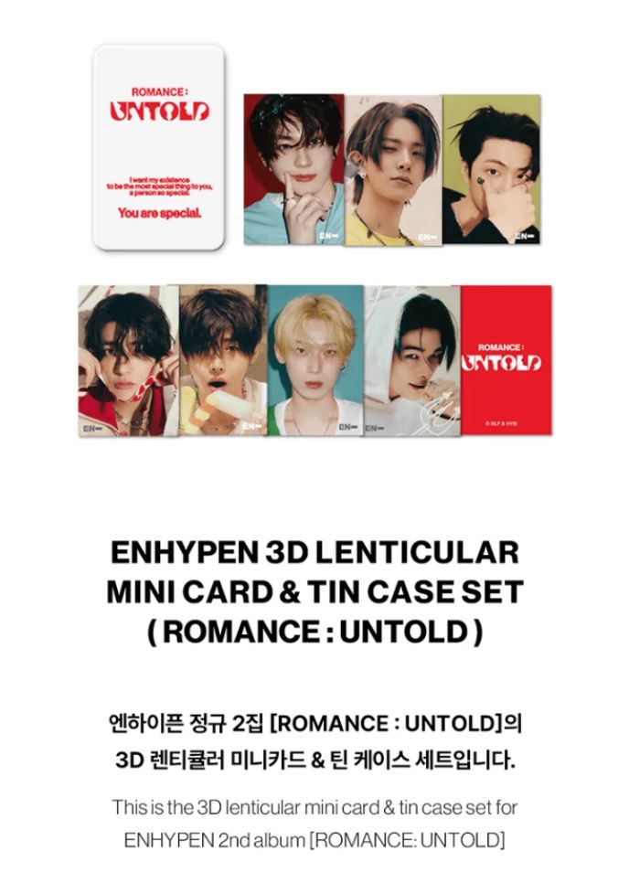 ENHYPEN - LENTICULAR MINI CARD (ROMANCE : UNTOLD OFFICIAL MD) Nolae
