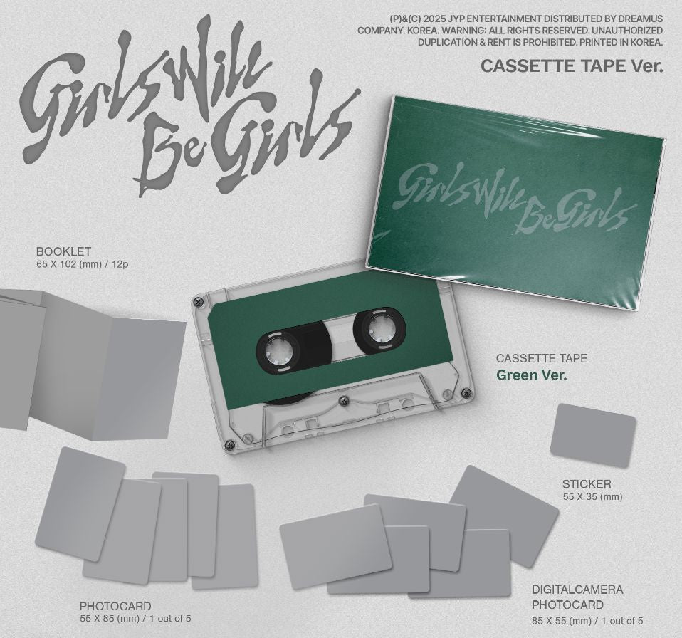 ITZY - GIRLS WILL BE GIRLS (CASSETTE TAPE VER.) + Soundwave Gift Nolae