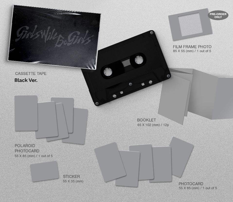 ITZY - GIRLS WILL BE GIRLS (CASSETTE TAPE VER.) + Soundwave Gift Nolae