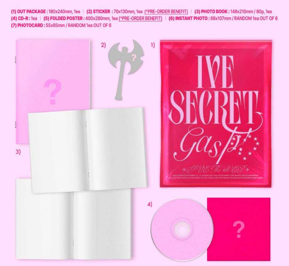 IVE - IVE SECRET (STANDARD & DIGIPACK SET) + Starship Square Photocards Nolae