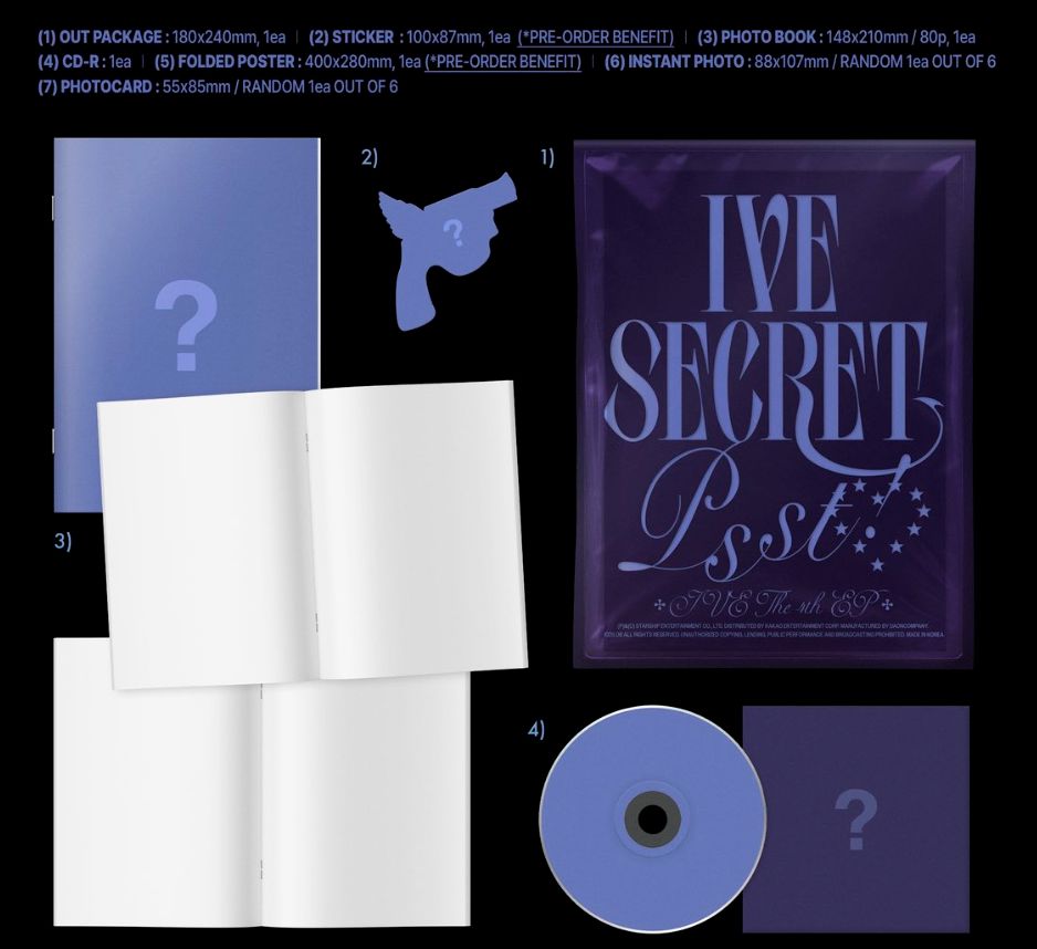 IVE - IVE SECRET (STANDARD & DIGIPACK SET) + Starship Square Photocards Nolae