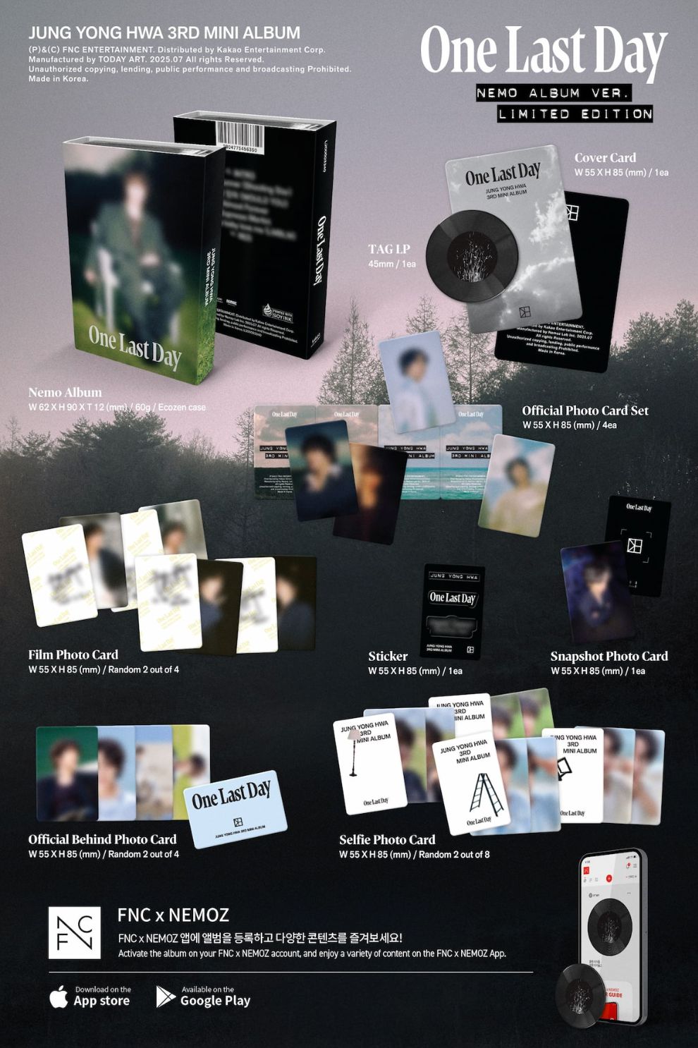 JUNG YONG HWA (CNBLUE) - ONE LAST DAY (LIMITED EDITION) Nolae