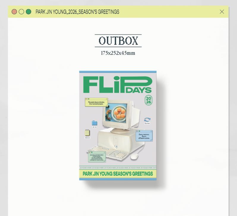 PARK JIN YOUNG (GOT7) - 2026 SEASON'S GREETINGS (FLIP DAYS) + Extra Photocard Nolae