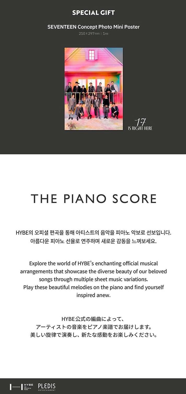 SEVENTEEN - THE PIANO SCORE : 17 IS RIGHT HERE