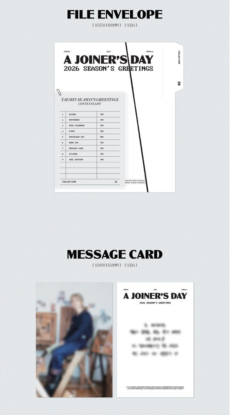 TAEMIN (SHINEE) - 2026 SEASON'S GREETINGS (A JOINER’S DAY) Nolae