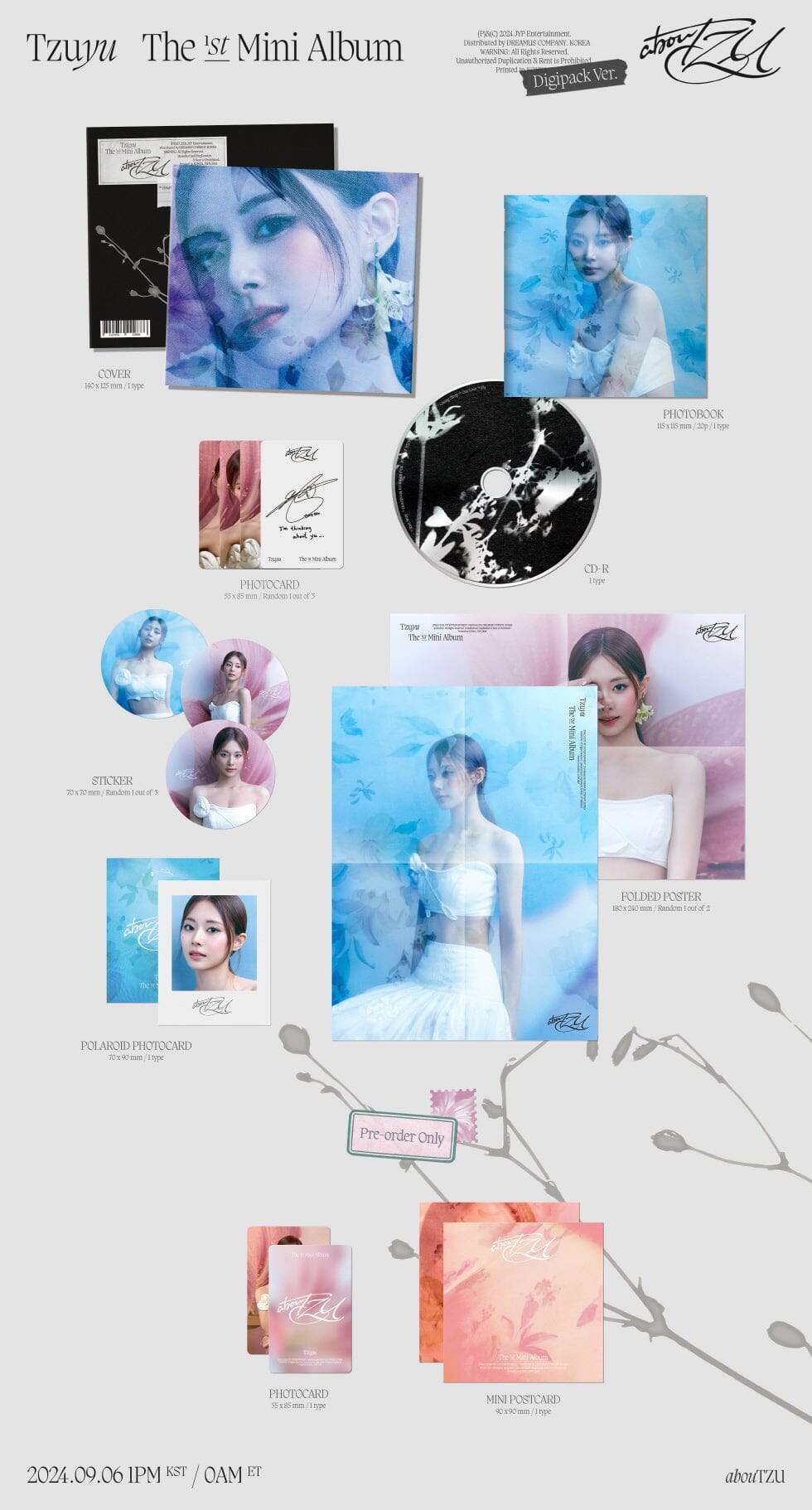 TZUYU (TWICE) - ABOUTZU (THE 1ST MINI ALBUM) DIGIPACK VER.