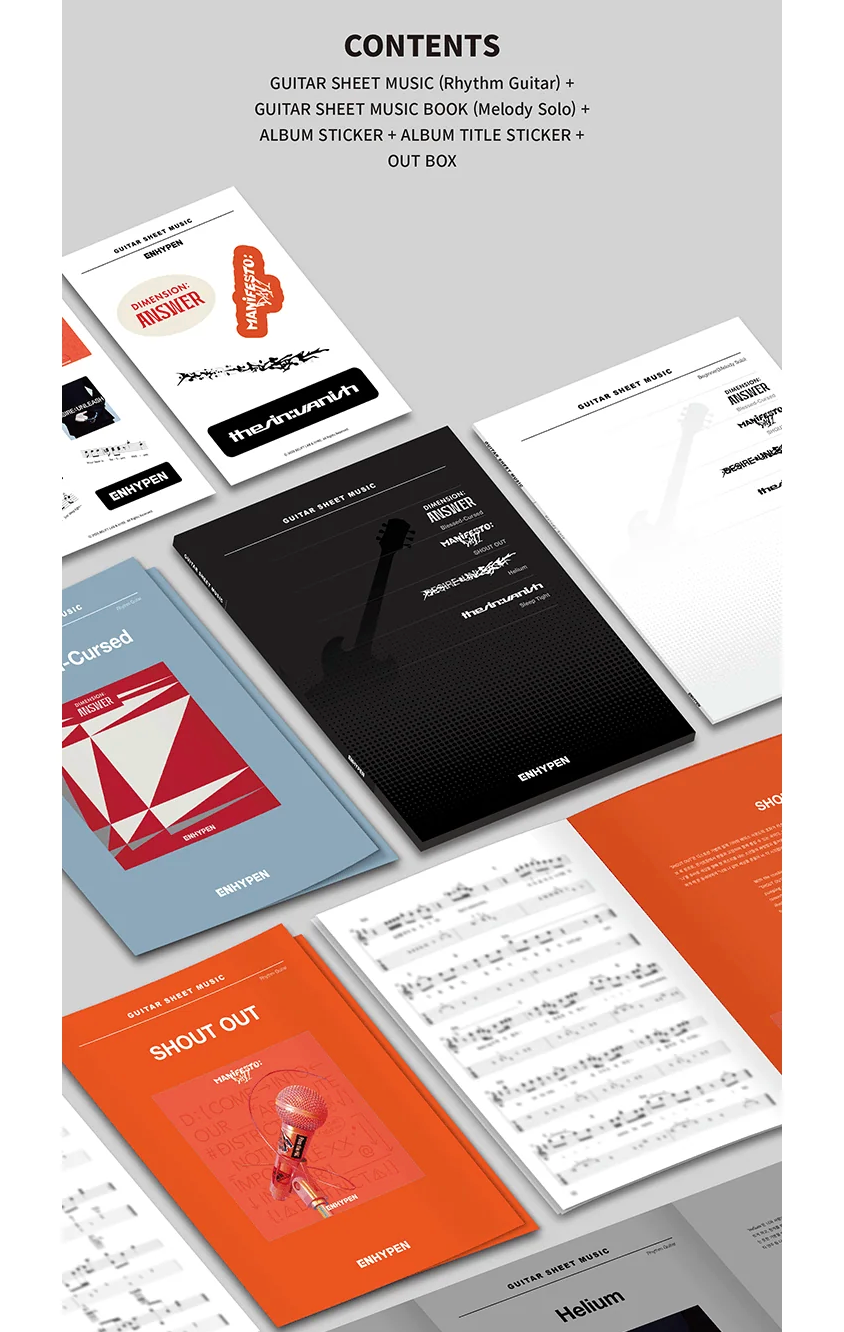 ENHYPEN - GUITAR SHEET MUSIC : ENHYPEN (PACKAGE)