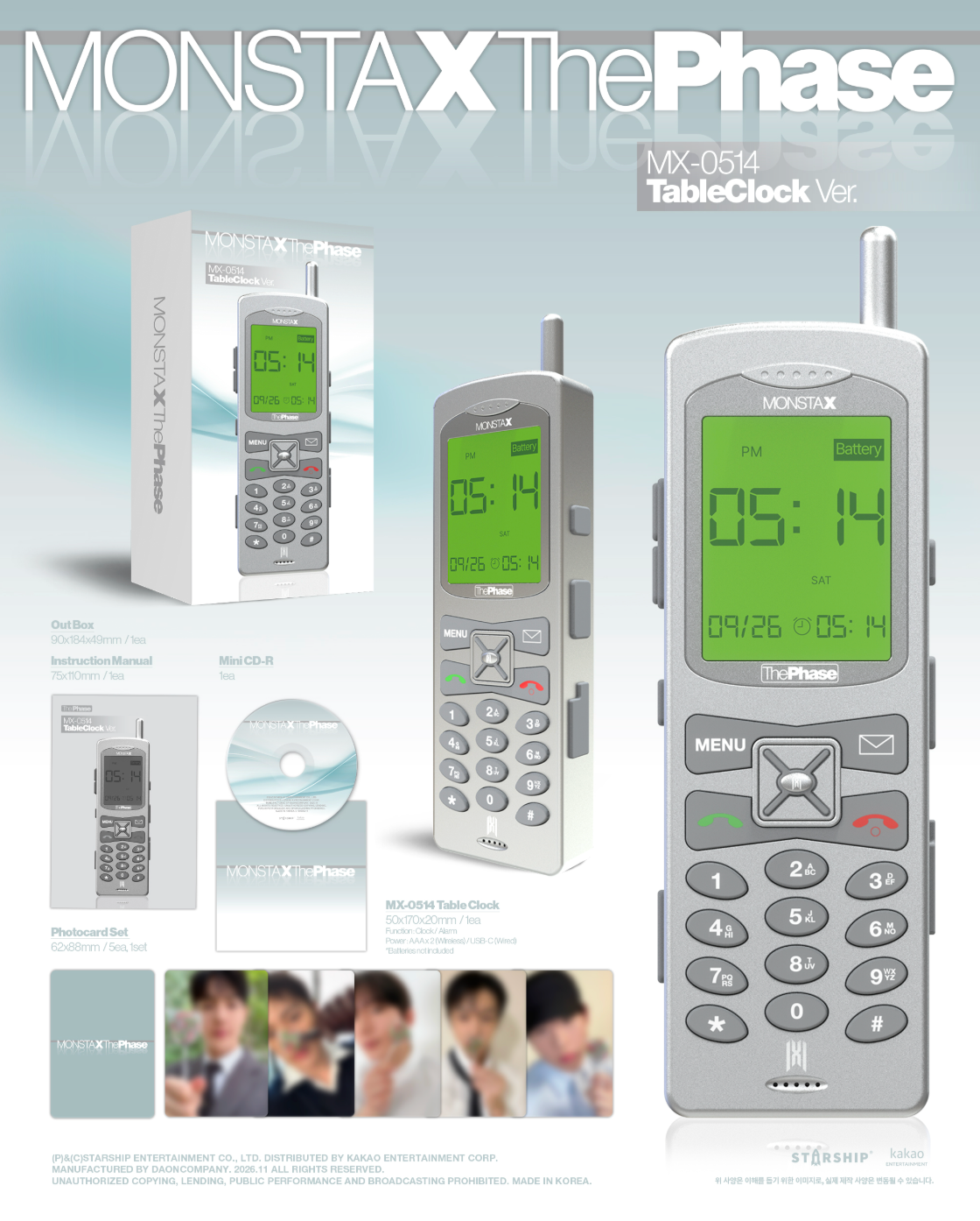MONSTA X - THE PHASE (MX-0514 TABLECLOCK VER.)