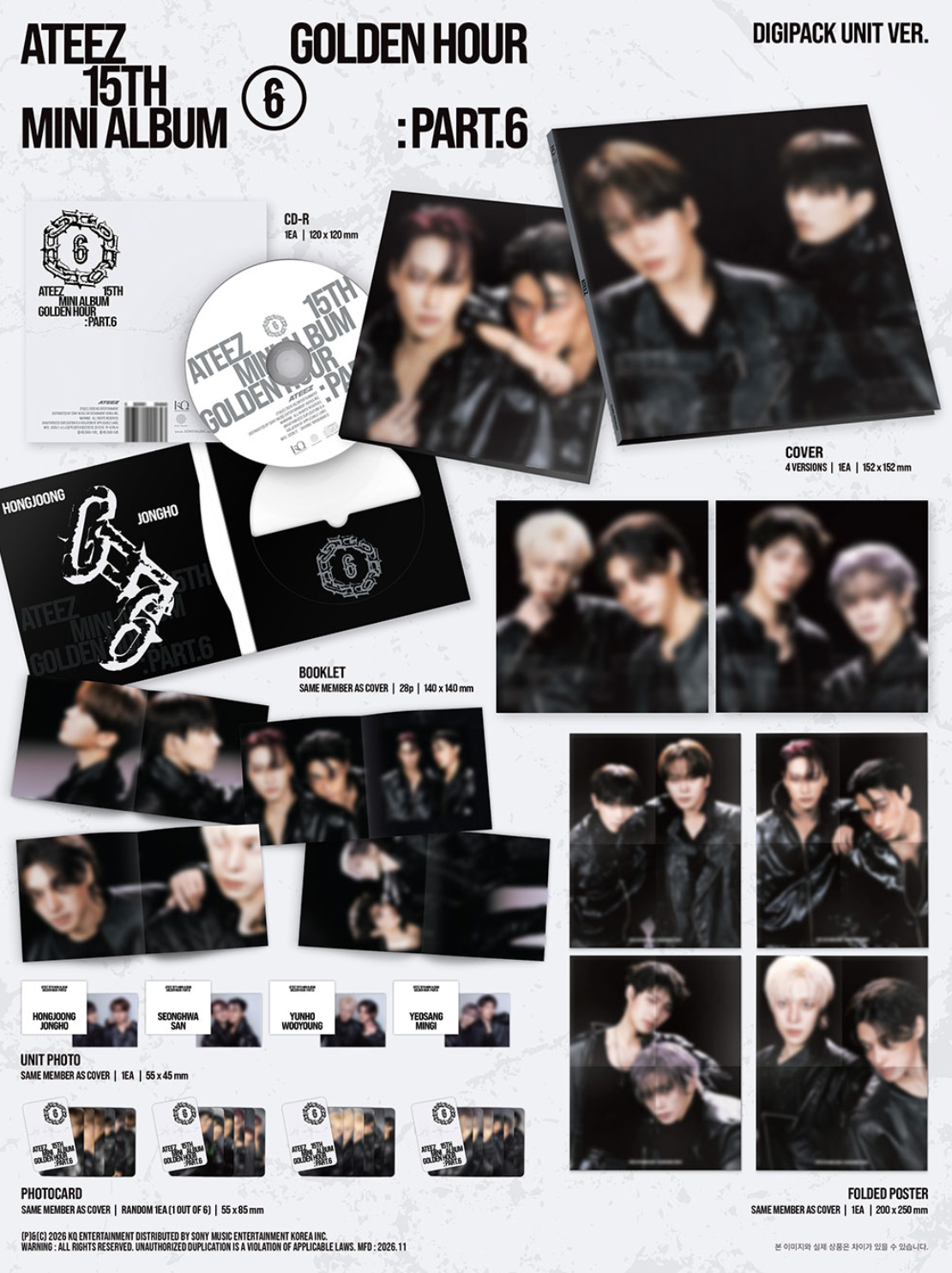 ATEEZ - GOLDEN HOUR : PART.6 (DIGIPACK UNIT VER.) + Apple Music Gift