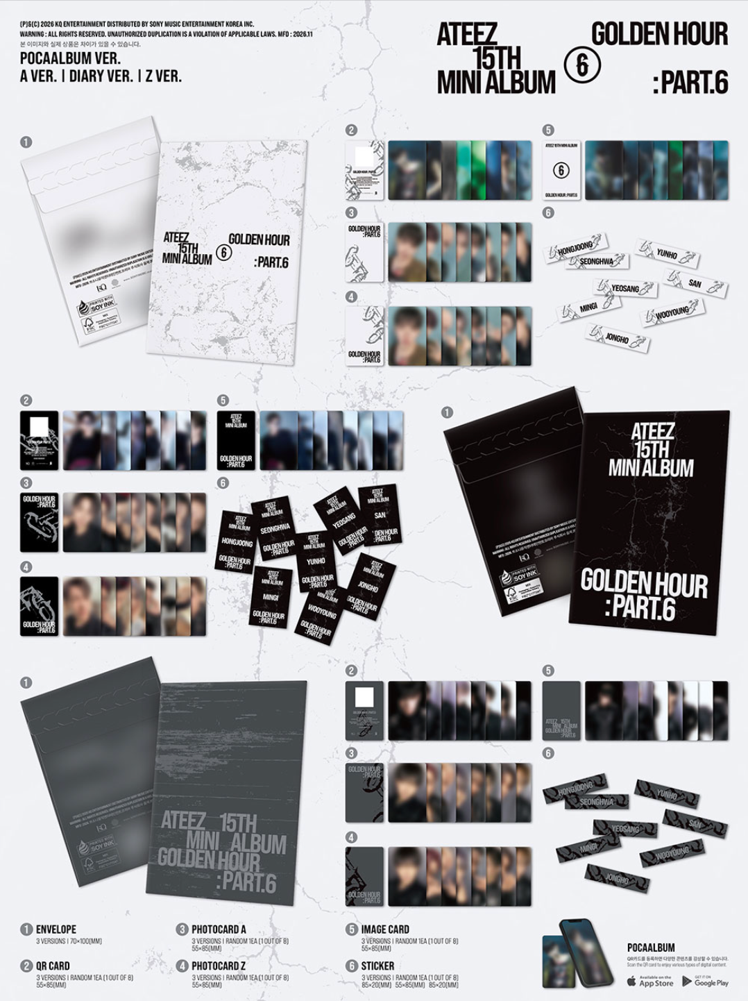 ATEEZ - GOLDEN HOUR : PART.6 (POCA ALBUM) + Makestar Gift