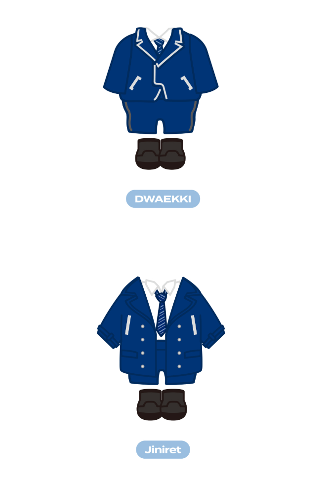 STRAY KIDS - ORIGINAL PLUSH OUTFIT ('SKZ'S MAGIC SCHOOL IN BUSAN' SKZOO MD)