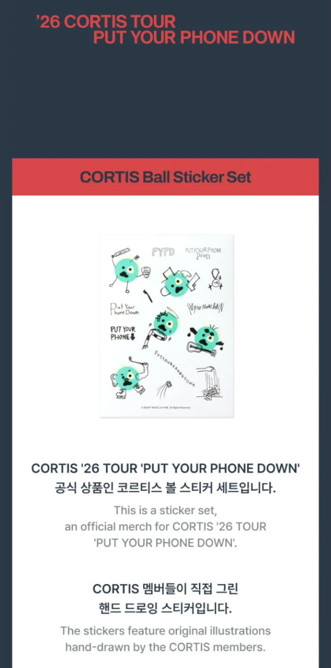 CORTIS - '26 CORTIS TOUR : PUT YOUR PHONE DOWN MD