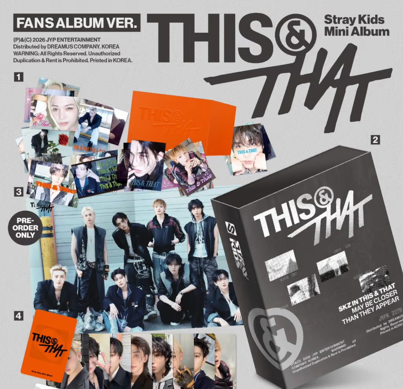 STRAY KIDS - THIS & THAT (FANS ALBUM VER.) + Tower Record Gift