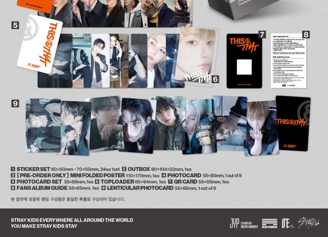 STRAY KIDS - THIS & THAT (FANS ALBUM VER.) + Tower Record Gift