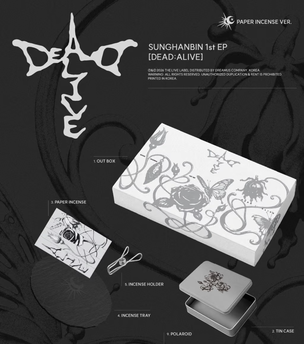 SUNG HANBIN (ZB1) - DEAD:ALIVE (PAPER INCENSE VER.)