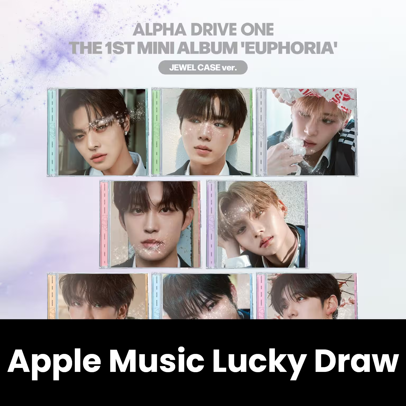 ALPHA DRIVE ONE - EUPHORIA (JEWEL CASE VER.) + Apple Music Lucky Draw Photocard Nolae