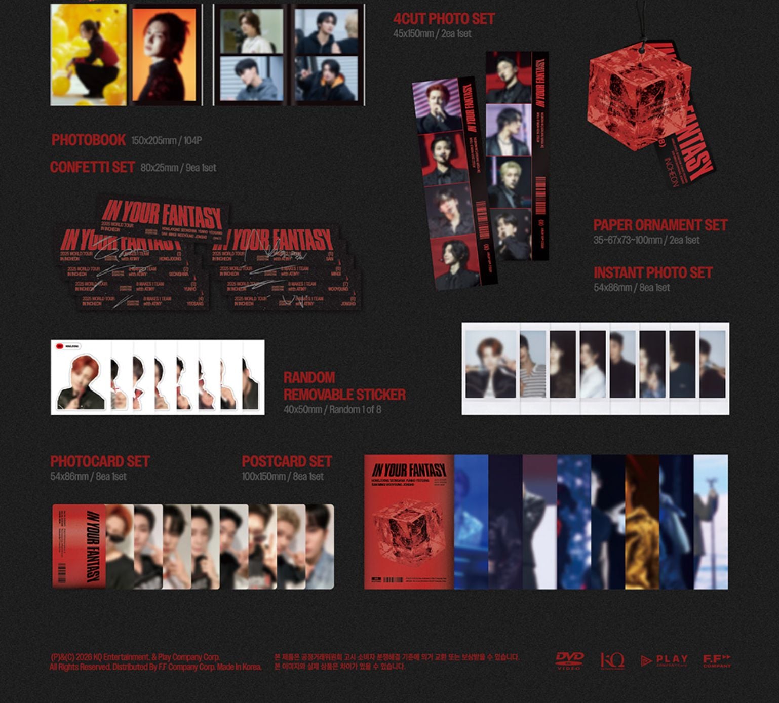 ATEEZ - 2025 WORLD TOUR 'IN YOUR FANTASY' IN INCHEON (DVD & PLAY CODE) + KQ SHOP Gift Nolae