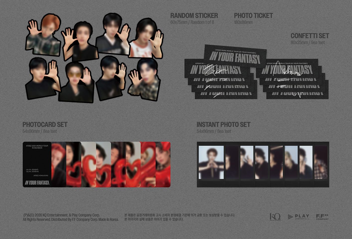 ATEEZ - 2025 WORLD TOUR 'IN YOUR FANTASY' IN INCHEON (DVD & PLAY CODE) + KQ SHOP Gift Nolae