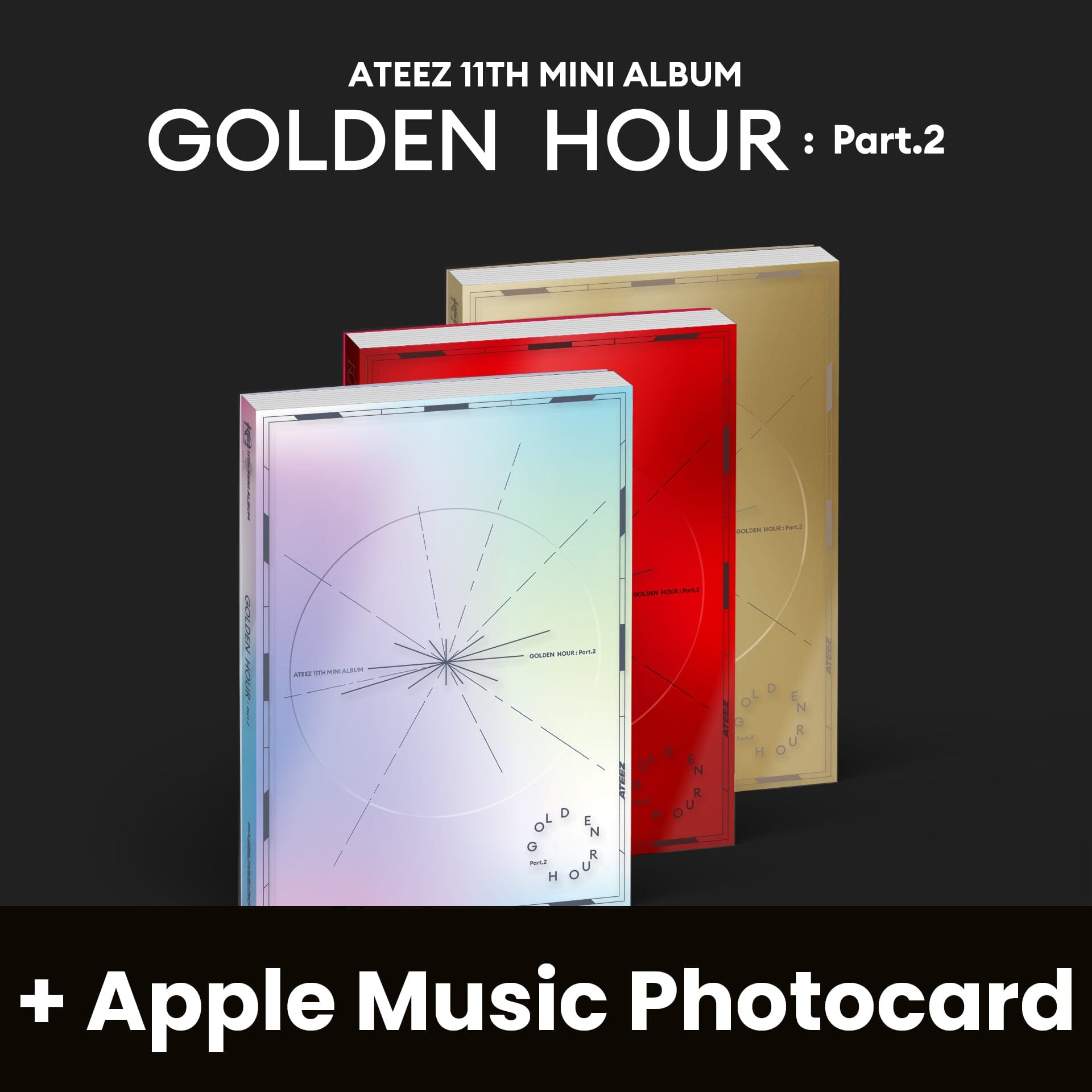 ATEEZ - GOLDEN HOUR: PART.2 + Apple Music Photocard Nolae