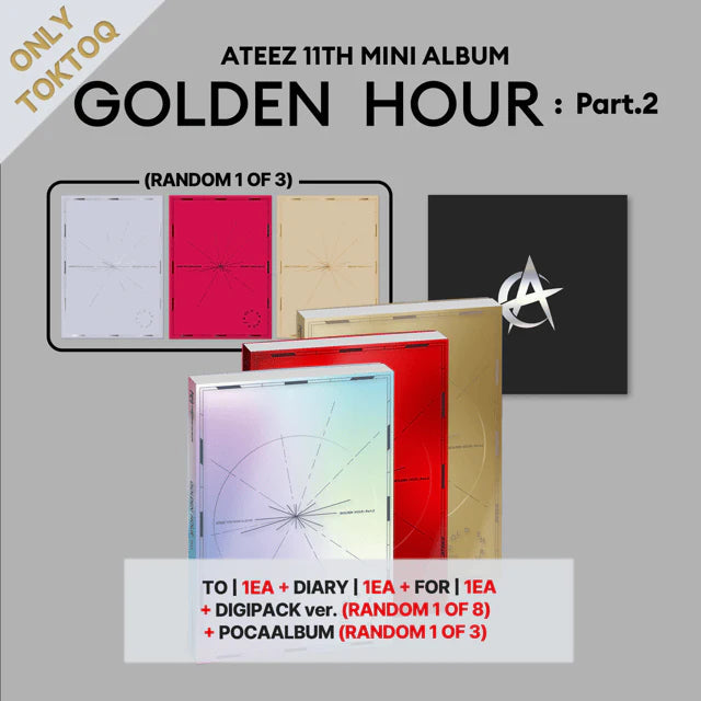 ATEEZ - GOLDEN HOUR : PART.2 SET + TOKTOQ Gift Nolae