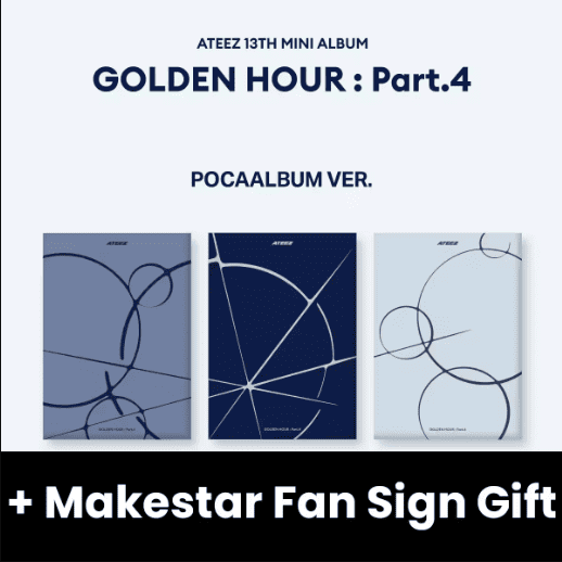 ATEEZ - GOLDEN HOUR : PART.4 (POCA ALBUM) + Makestar Fan Sign Gift Nolae