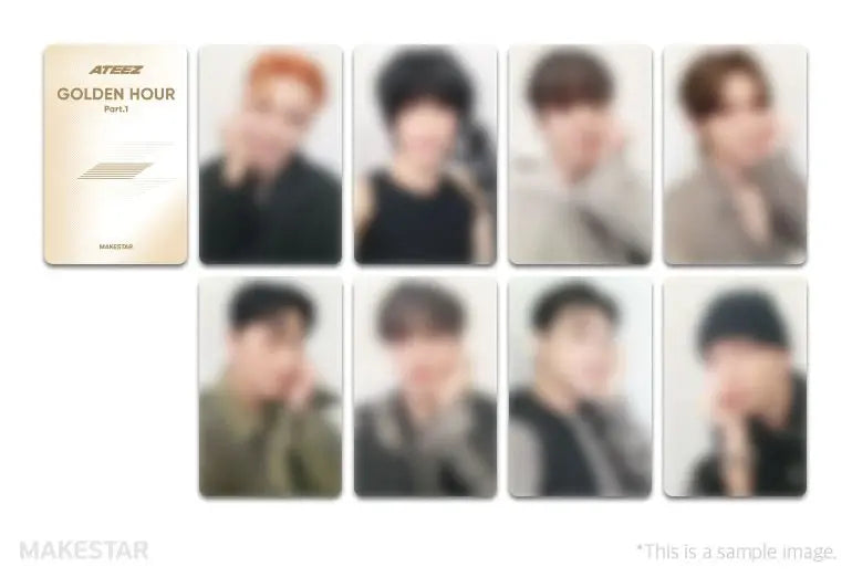 Ateez Golden Hour Photocard Template