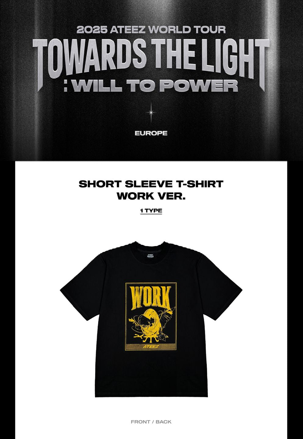 ATEEZ - T-SHIRT & HOODIE ('2025 ATEEZ WORLD TOUR IN EUROPE' MD) Nolae