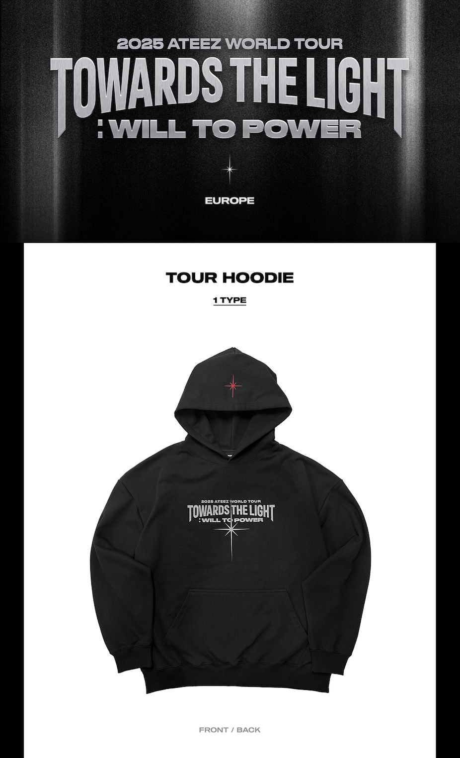 ATEEZ - T-SHIRT & HOODIE ('2025 ATEEZ WORLD TOUR IN EUROPE' MD) Nolae