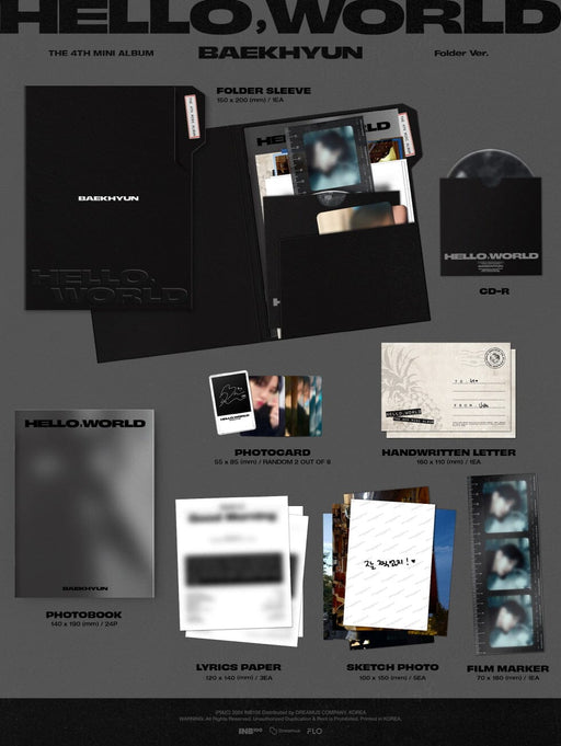 BAEKHYUN (EXO) - HELLO, WORLD (THE 4TH MINI ALBUM) FOLDER VER. Nolae