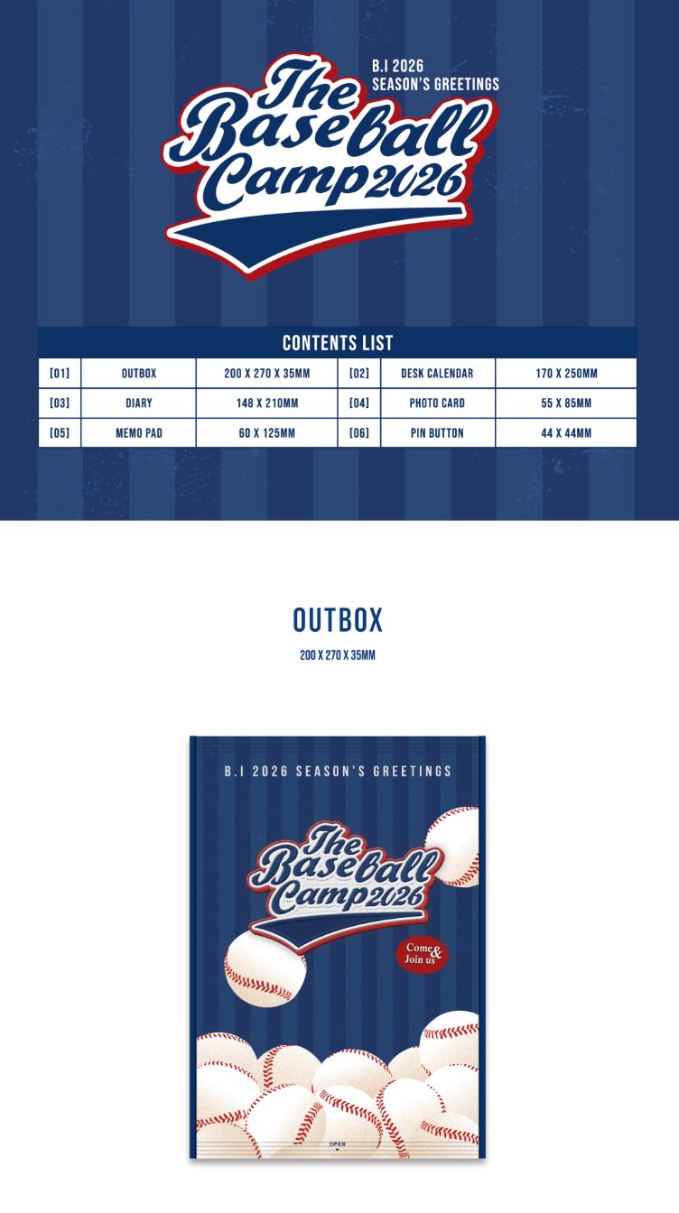 B.I - 2026 SEASON'S GREETINGS (THE BASEBALL CAMP 2026) Nolae