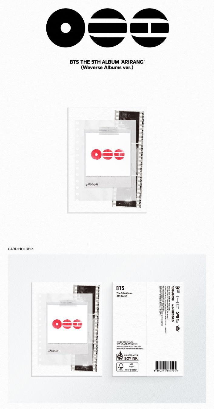 BTS - ARIRANG (WEVERSE ALBUMS VER.) + Musicplant Gift Nolae