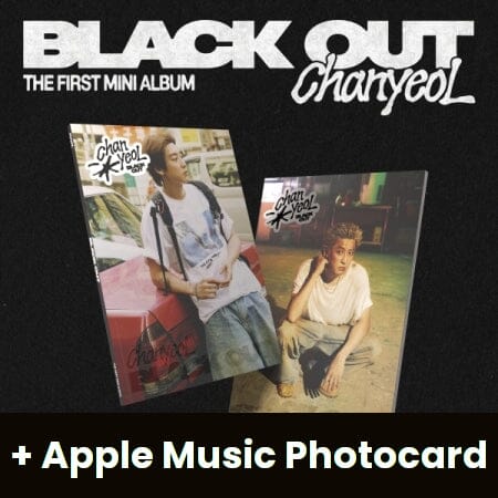 CHANYEOL (EXO) - BLACK OUT (THE 1ST MINI ALBUM) + Apple Music Photocard Nolae