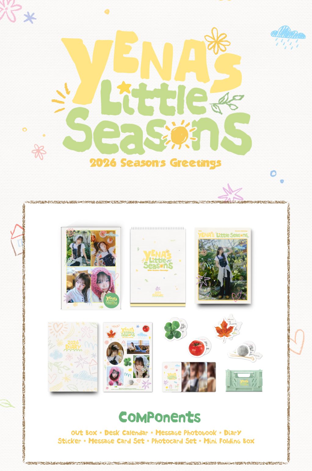 CHOI YENA - 2026 SEASON'S GREETINGS (YENA’S LITTLE SEASONS) + Extra Photocard Nolae