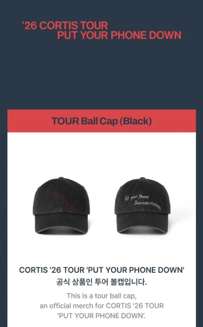 CORTIS - BALL CAP ('26 CORTIS TOUR : PUT YOUR PHONE DOWN MD)