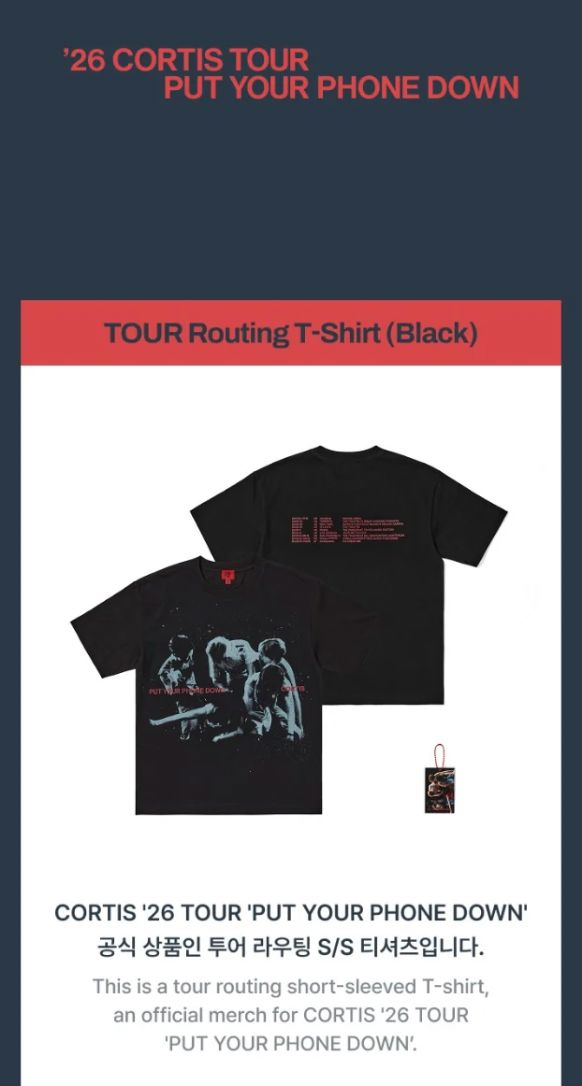 CORTIS - T-SHIRT ('26 CORTIS TOUR : PUT YOUR PHONE DOWN MD)