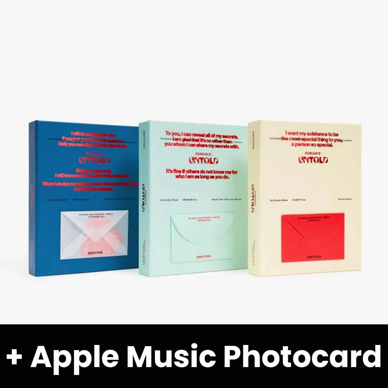 ENHYPEN - ROMANCE : UNTOLD (2ND STUDIO ALBUM) + Apple Music Photocard