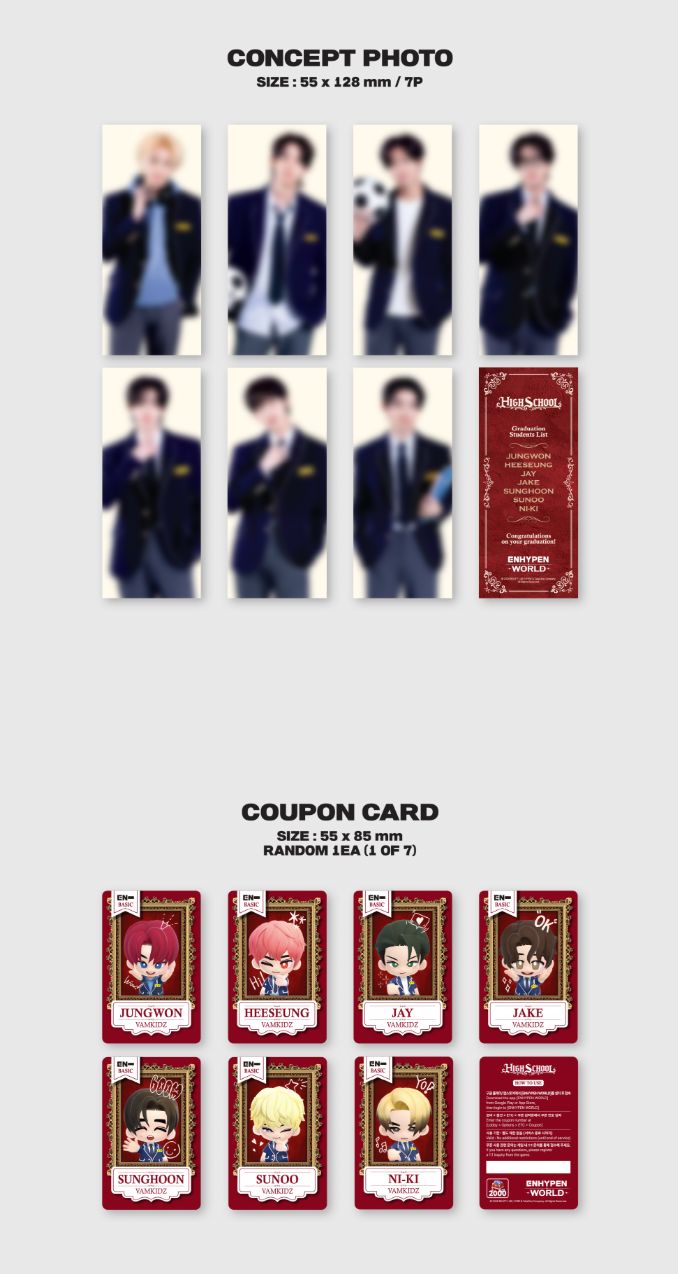 ENHYPEN - WORLD COUPON CARD COLLECTION (HIGH SCHOOL VER.) Nolae