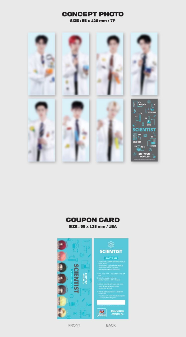 ENHYPEN - WORLD COUPON CARD COLLECTION (SCIENTIST VER.) Nolae