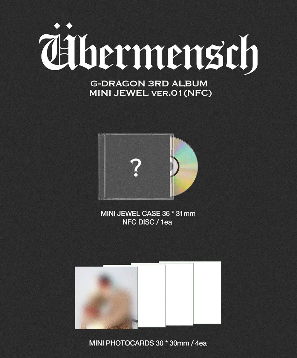 G-DRAGON - ÜBERMENSCH (MINI JEWEL VER.) + Apple Music Photocard Nolae