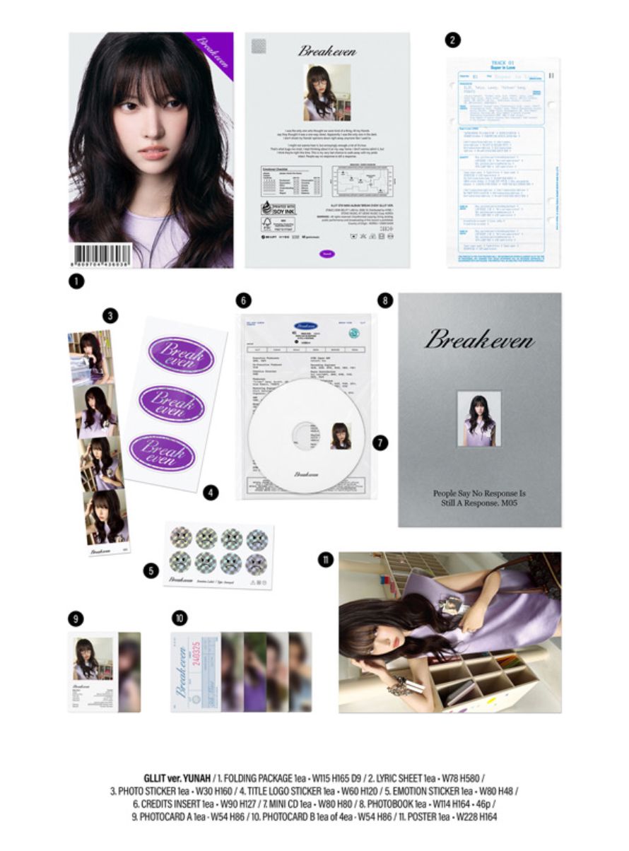 ILLIT - BREAK EVEN (GLLIT VER.) SET + EARLY-BIRD Weverse Gift Nolae