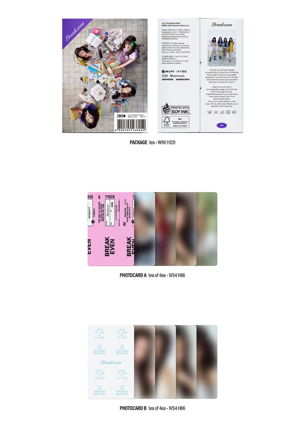 ILLIT - BREAK EVEN (WEVERSE ALBUMS VER.) Nolae