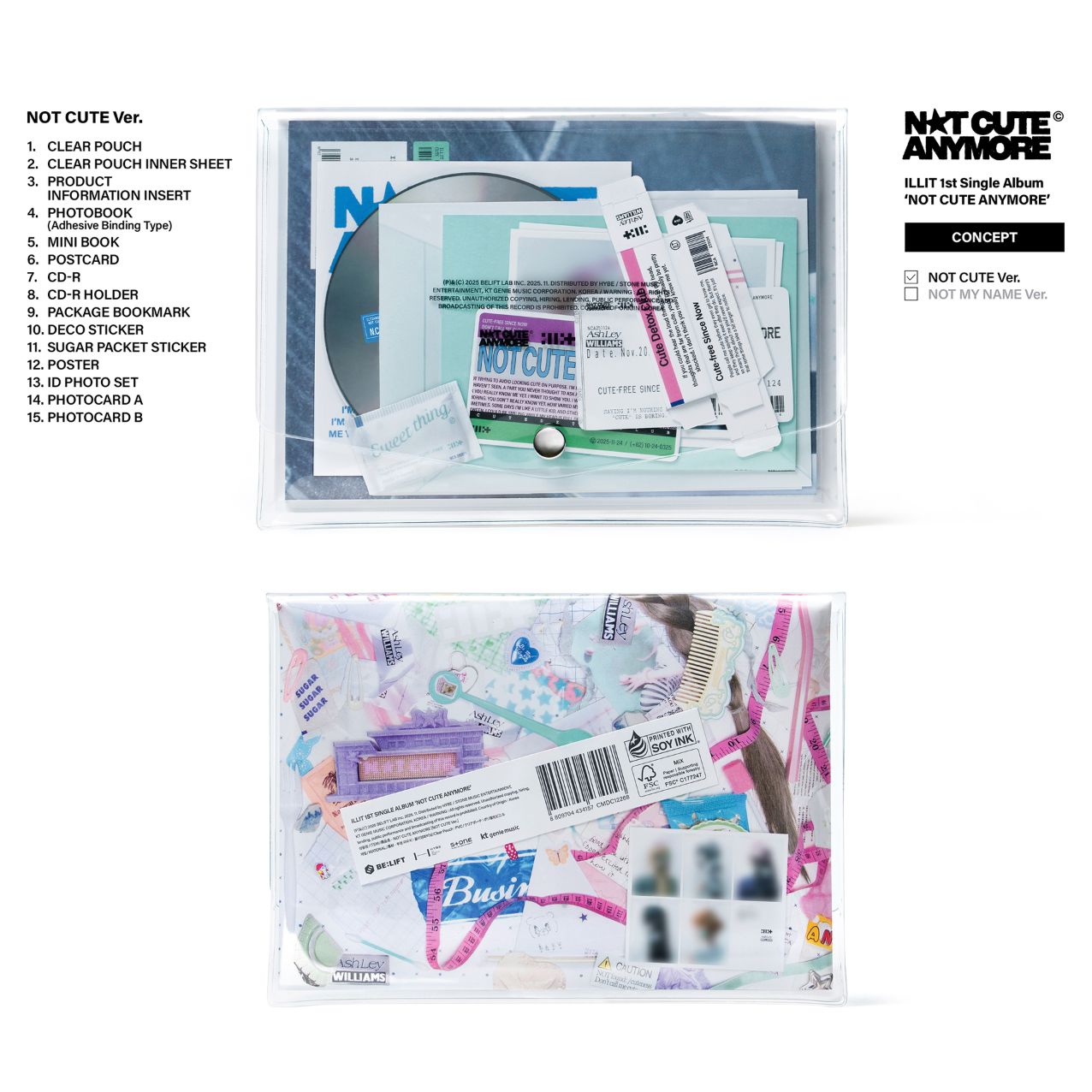 ILLIT - NOT CUTE ANYMORE (STANDARD + WEVERSE ALBUMS SET) + Weverse Gif