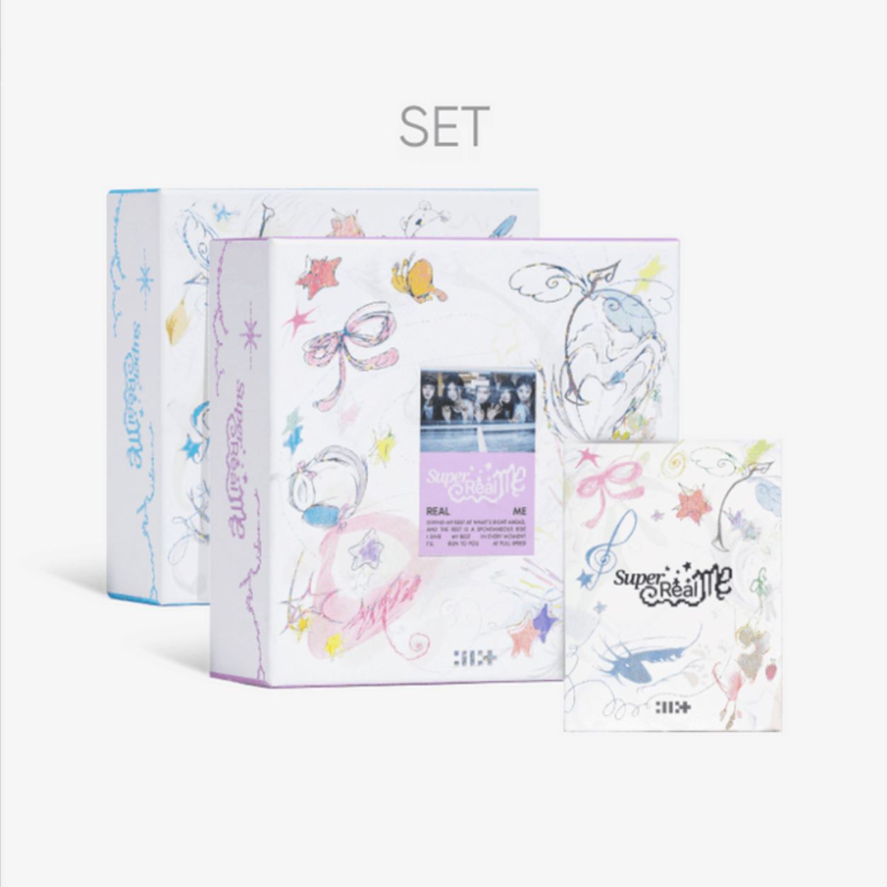 ILLIT - SUPER REAL ME (1ST MINI ALBUM) SET + Weverse Gift Nolae