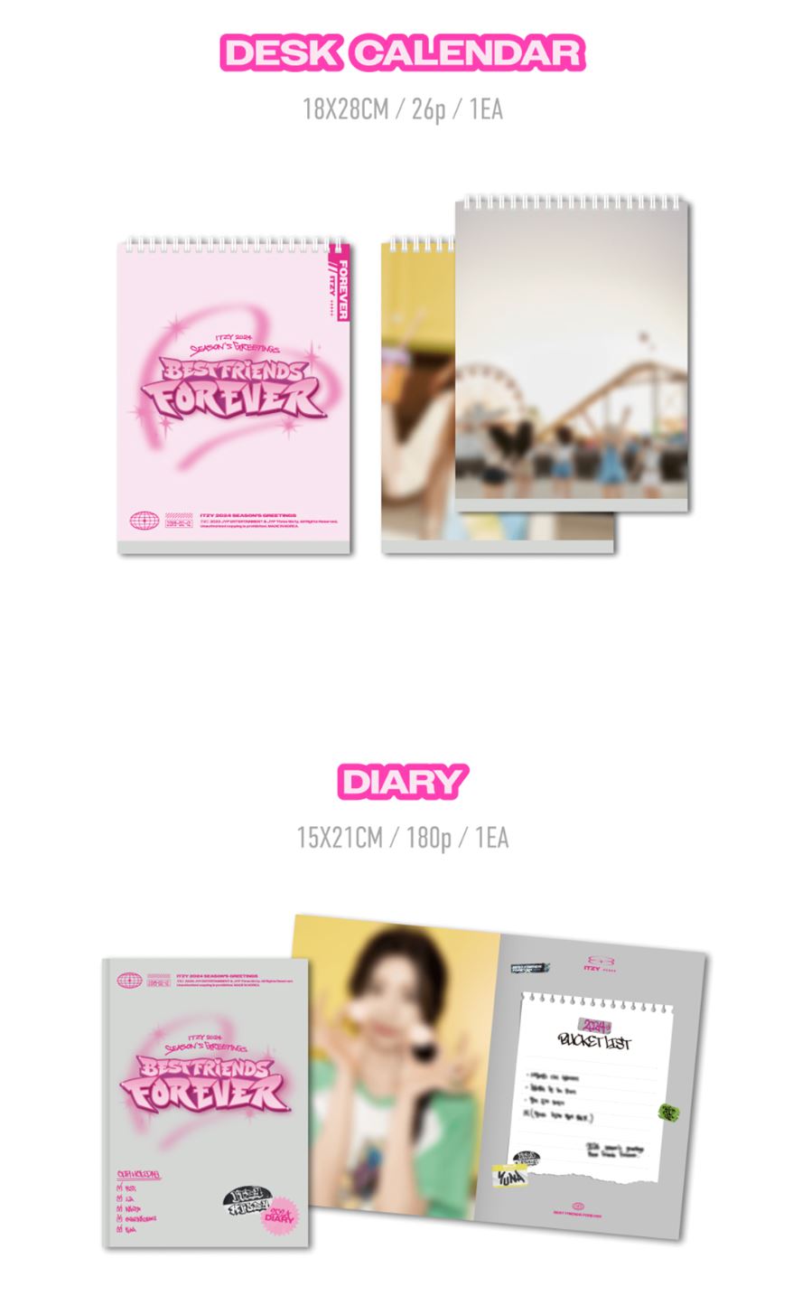 ITZY - 2024 Season’s Greetings (Best Friends Forever) + JYP Shop Gift Nolae