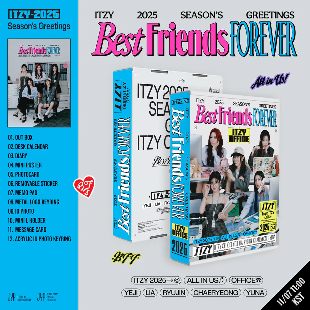 ITZY - 2025 SEASON'S GREETINGS (BEST FRIENDS FOREVER) + JYP SHOP Photocard Set Nolae