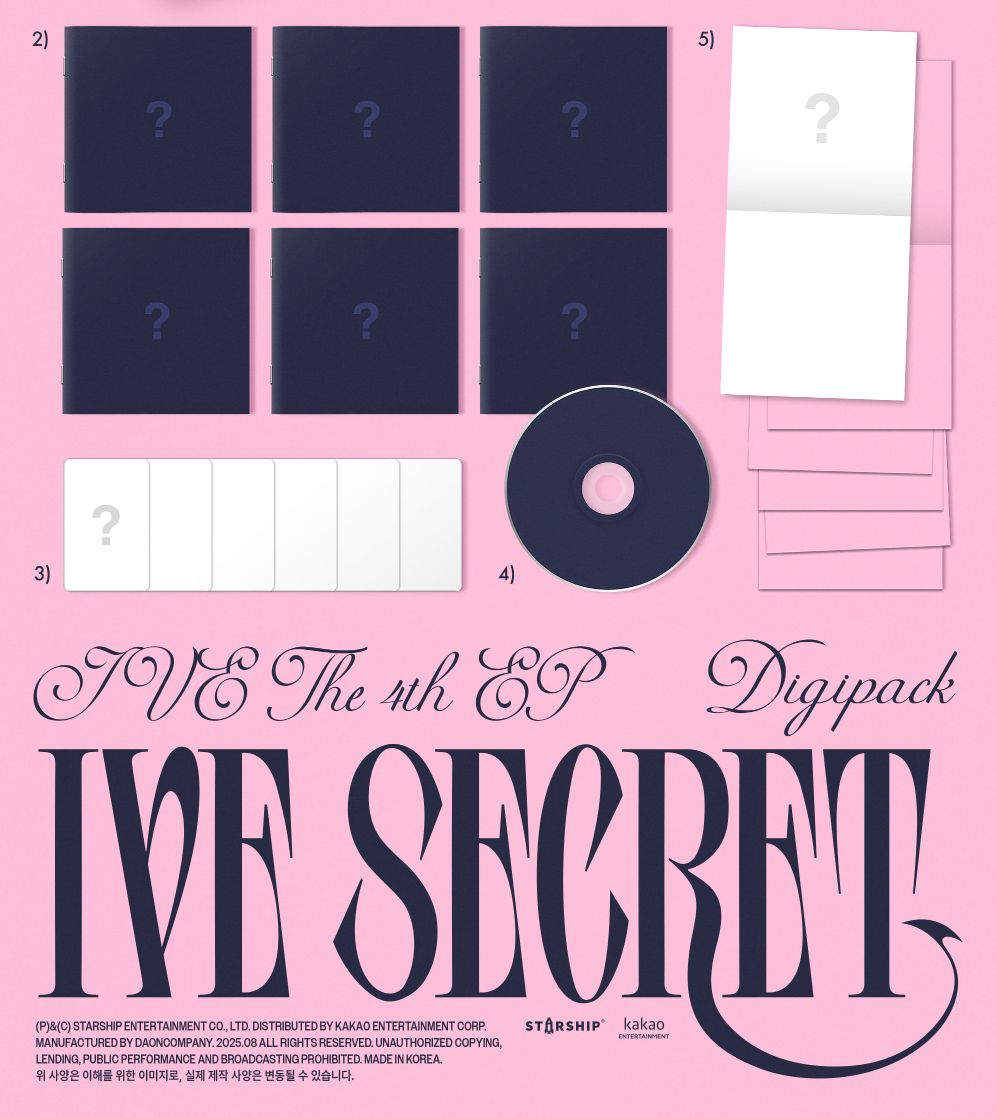 IVE - IVE SECRET (STANDARD & DIGIPACK SET) + Starship Square Photocards Nolae