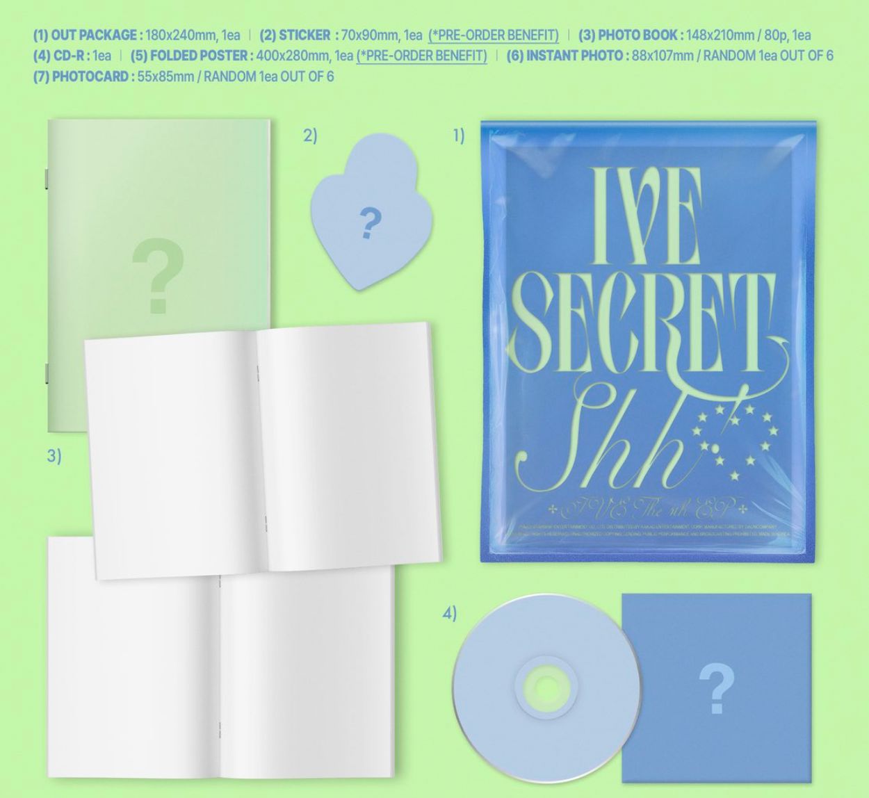 IVE - IVE SECRET (STANDARD & DIGIPACK SET) + Starship Square Photocards Nolae