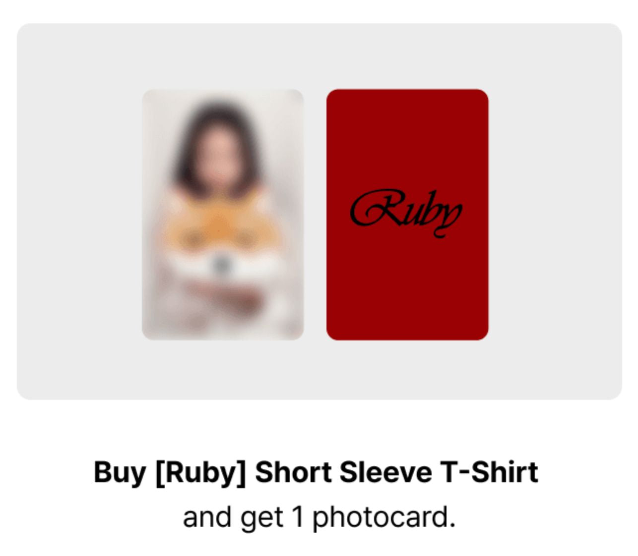 JENNIE (BLACKPINK) - SHORT SLEEVE T-SHIRT + Weverse Gift ('RUBY' MD) Nolae