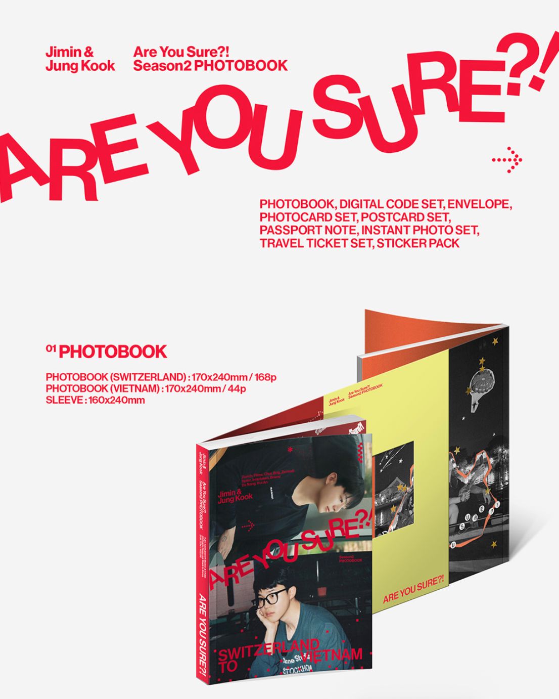 JIMIN X JUNGKOOK (BTS) - ARE YOU SURE?! SEASON2 (PHOTOBOOK) + Weverse